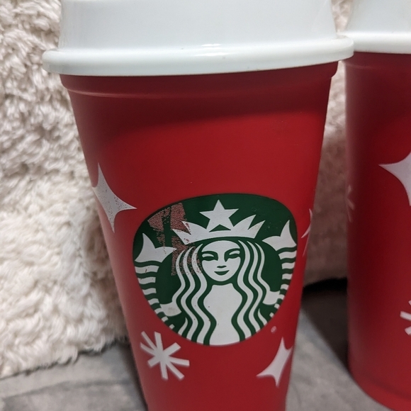 Starbucks 25th anniversary plastic 16 oz. With lids. Limited edition - Picture 9 of 9